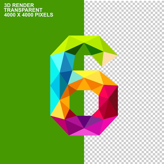 PSD 0 number colourful triangles number zero multicolored geometrical zero symbol rectangle triangle