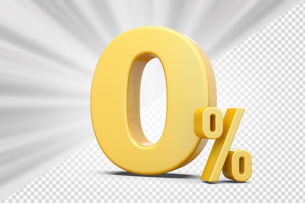 Offerta d'oro allo 0 per cento in 3d