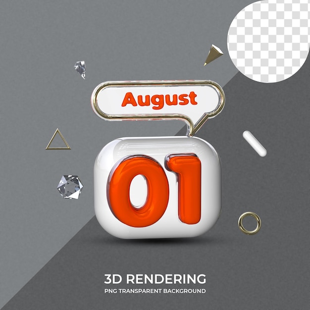 01 augustus poster sjabloon 3d-rendering