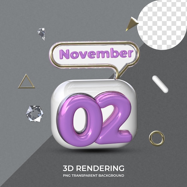 02 november postersjabloon 3D-rendering