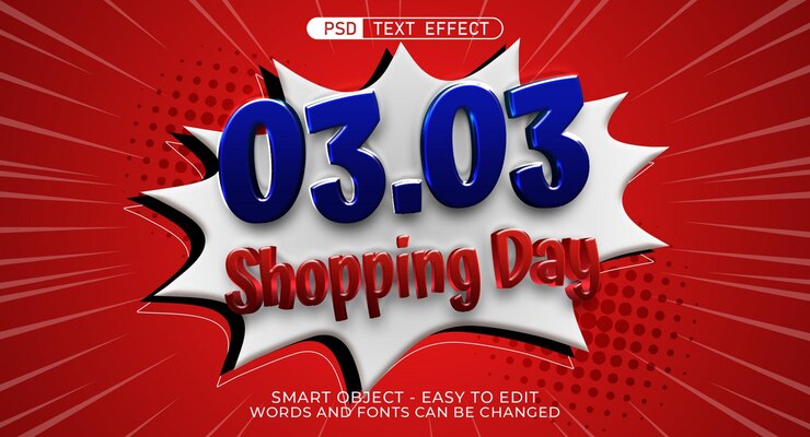 PSD 0303 販売編集可能なテキスト コミック スタイル効果