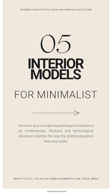 05 MODELY WNętrza MODERNE Meble minimalistyczne Instagram Stories szablon psd design