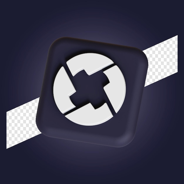 0x zrx cryptocurrency symbool logo 3d illustratie