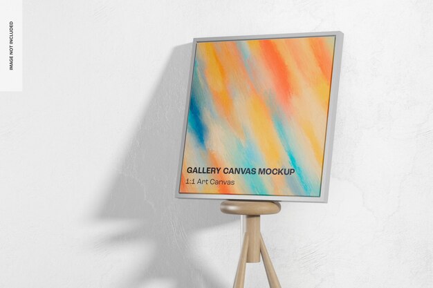 1:1 Art Canvas Mockup, Perspective