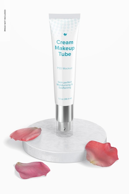 1.3 oz cream tube mockup, vooraanzicht