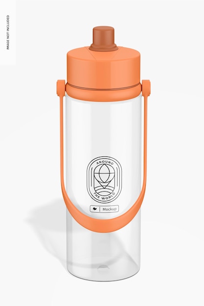 1.5 l Water Bottle Mockup, Front View