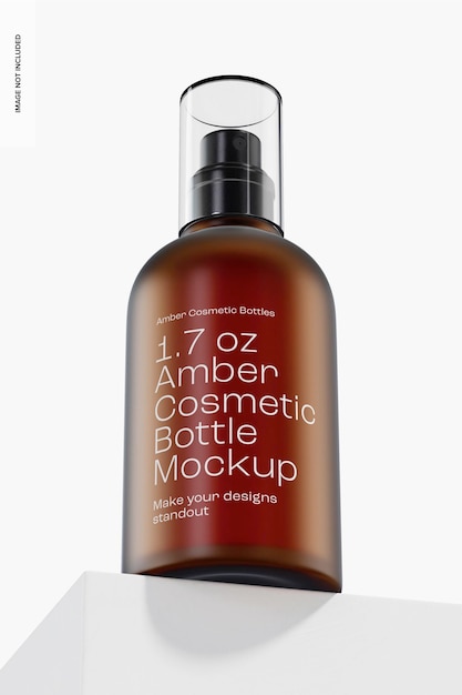 1,7 oz Amber cosmetische fles mockup