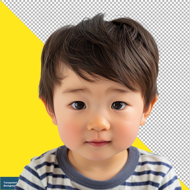 1 baby 3 years old making a v front shot cute boy transparent background png psd