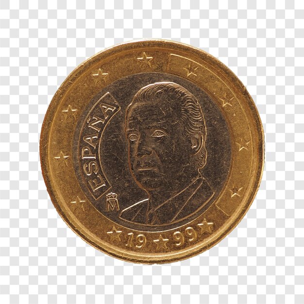 1ユーロ硬貨 スペイン 透明