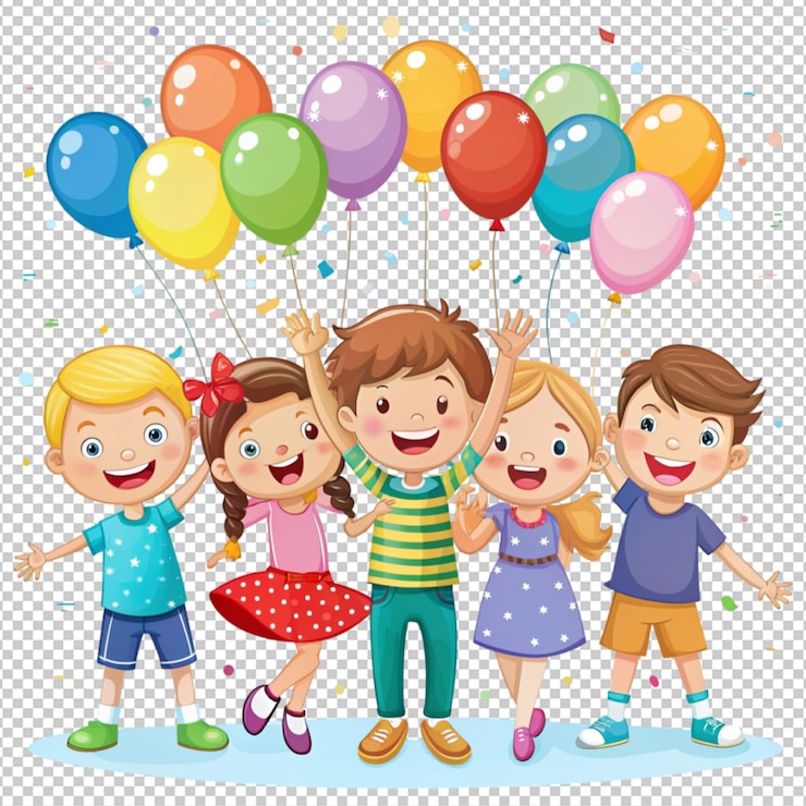 PSD 1 juni kinderdag op een doorzichtige achtergrond
