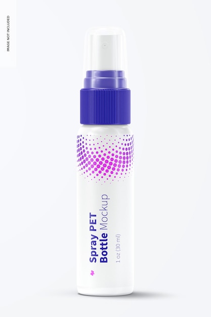 PSD mockup di bottiglia in pet spray da 1 oz