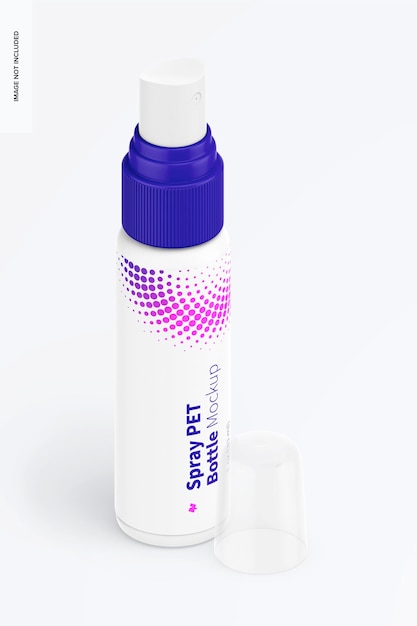 1 oz spray pet-flesmodel, isometrische weergave geopend