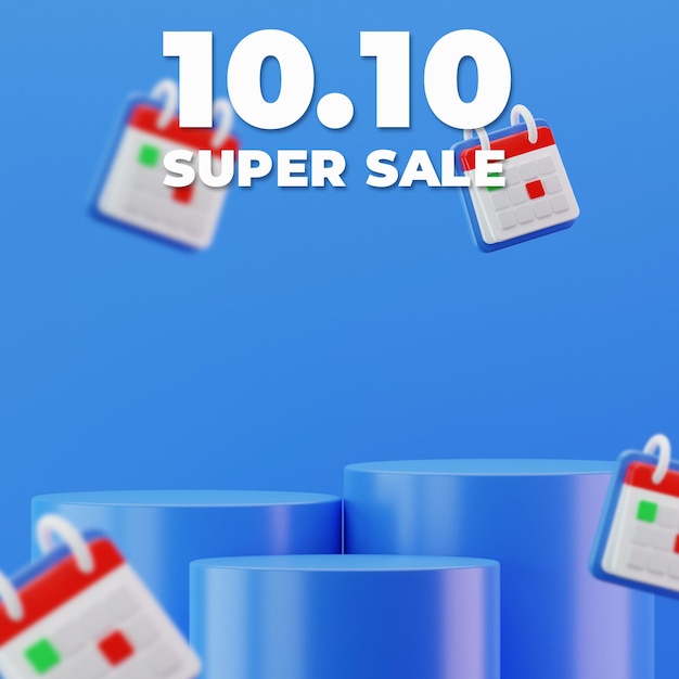 10.10 promozione sconto vendita, podio vuoto