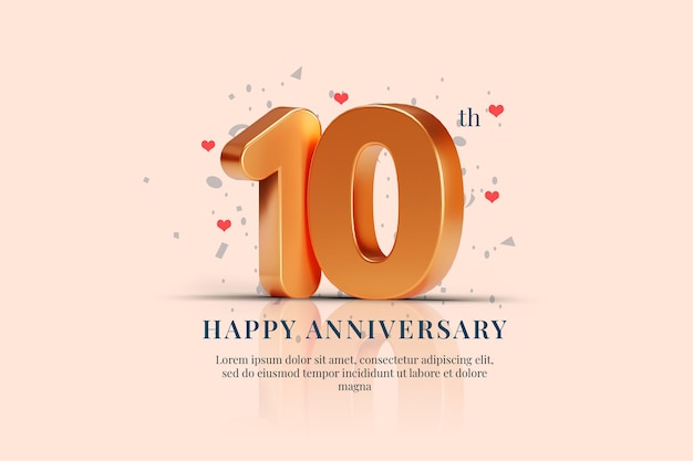 10 Happy Anniversary Celebration Design psd