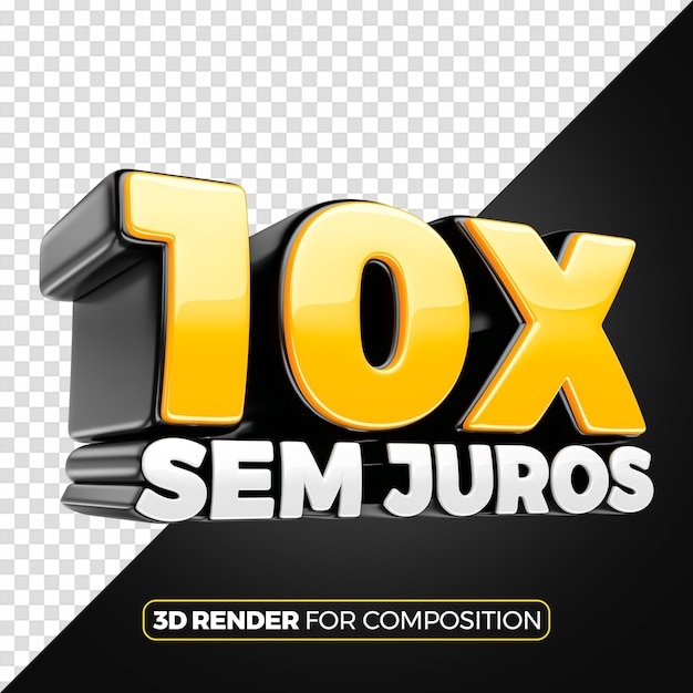 PSD 10 interestfree installments in portuguese for brazilian composition