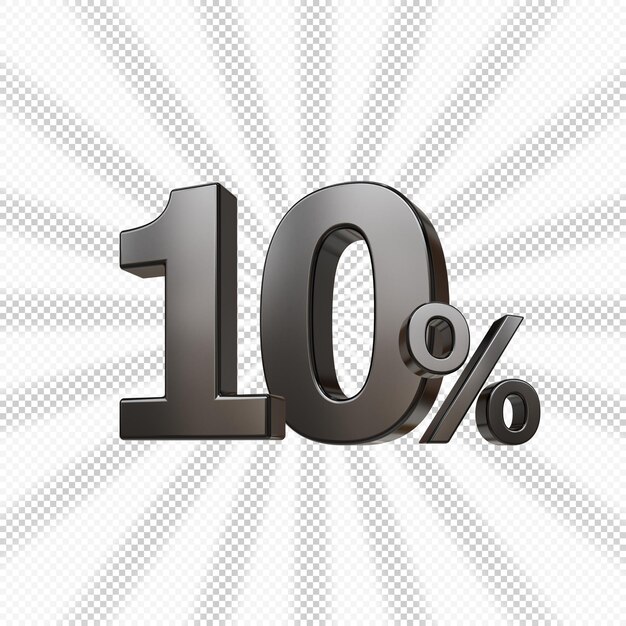 10% korting op zwarte 3D