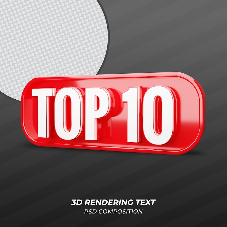 PSD 10 najlepszych renderów 3d
