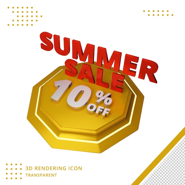 10 percent 3d summer discount offer in 3d rendering