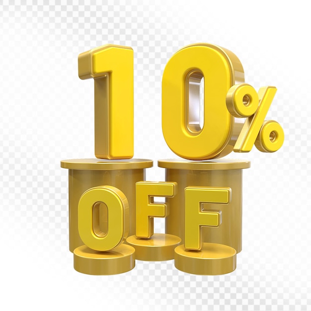 10% 折扣促銷活動 黃金獎台