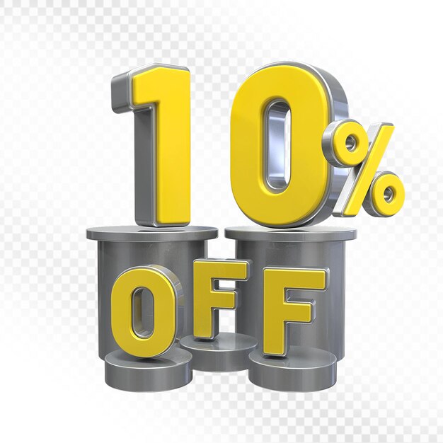 10% 折扣促銷活動在台上