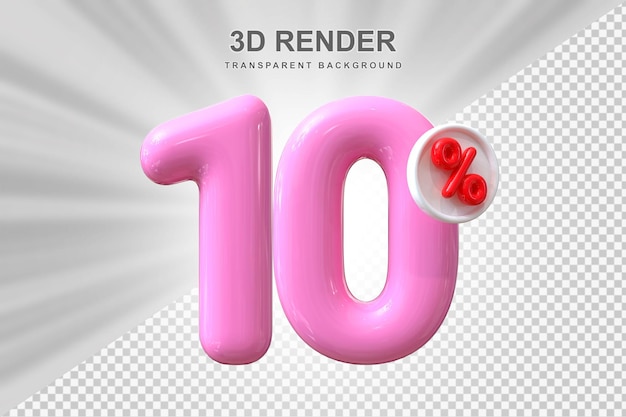 3D バルーン レンダリングで 10 パーセントのオファー