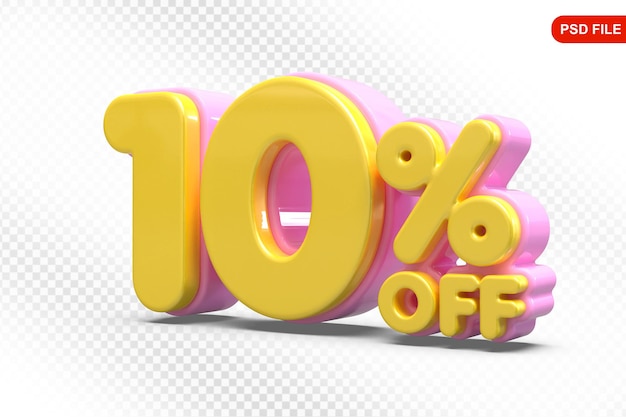 10% ピンク オファー 3D
