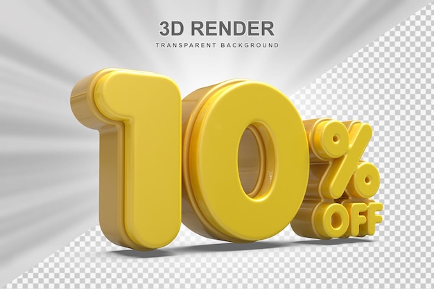 10 procent aanbieding in 3D-rendering