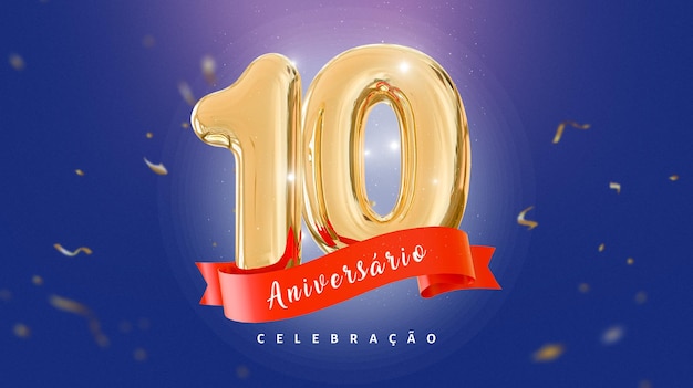 PSD 10 years anniversary banner