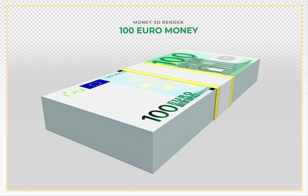 100 euro bankbiljetten geld 3d render