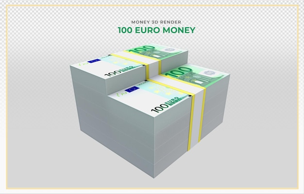 100 euro banknotes money 3d render