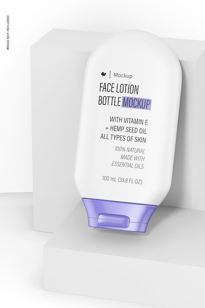 100 ml gezichtslotion fles mockup geleund