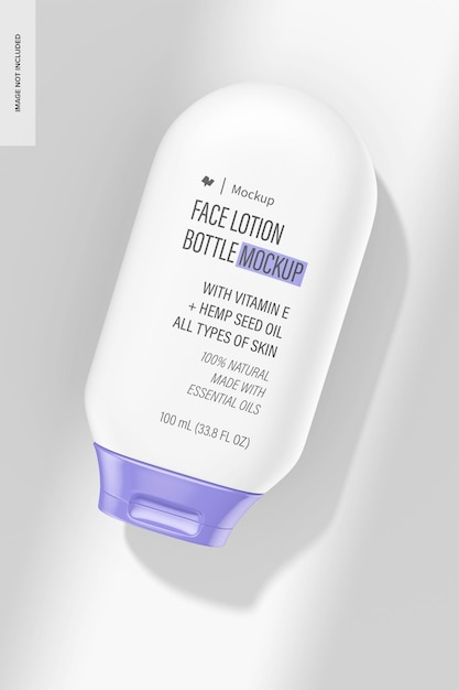 100 ml gezichtslotionfles mockup bovenaanzicht