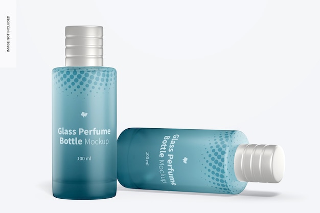 100 ml glazen parfumflesjes Mockup