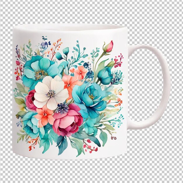 100 aquarello di qualità design di tazze da ufficio a fiori