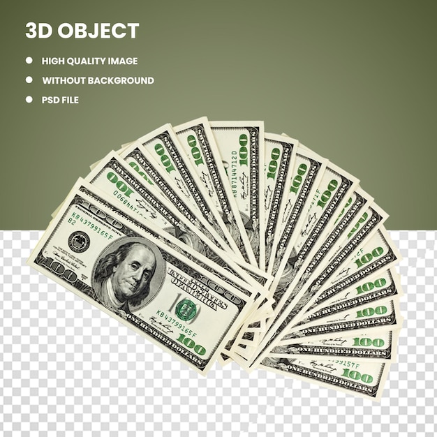 PSD 100 us dollar banknotes