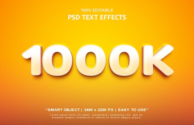 PSD 1000k3dテキスト効果