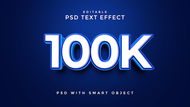 PSD 完全に編集可能な 100k 3d psd テキスト効果