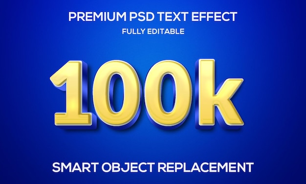 100k editable text effect