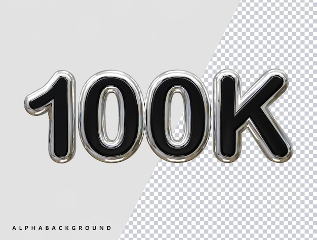 100k teksteffect 3d rendering illustratie-element