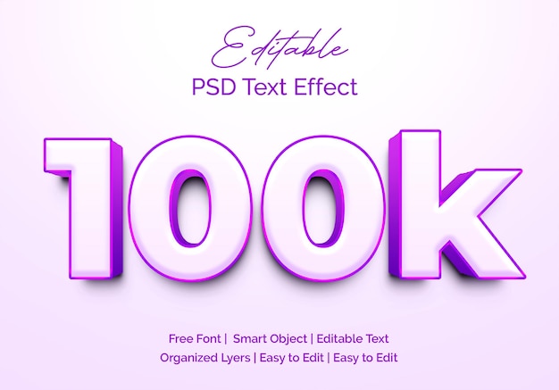 PSD 100k text effect psd