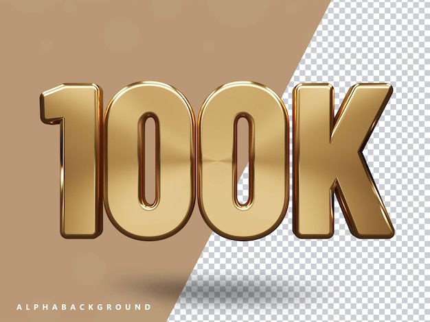 100k volger gouden tekst transparant