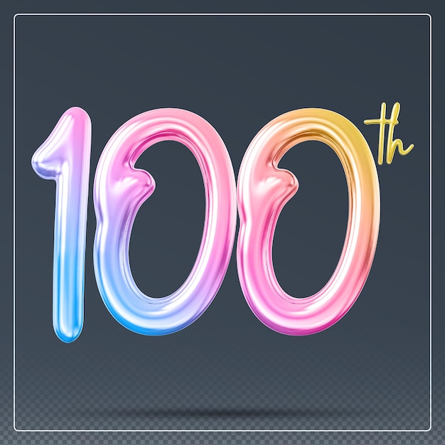 100th year anniversary number gradient