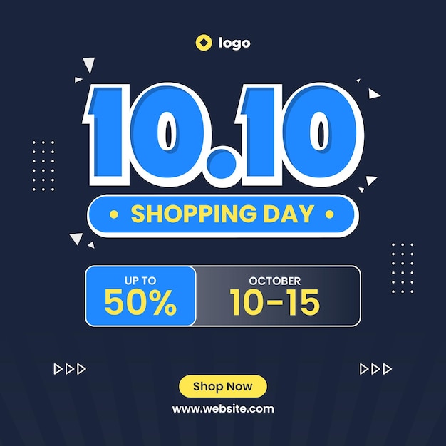 1010 shopping days festival template design