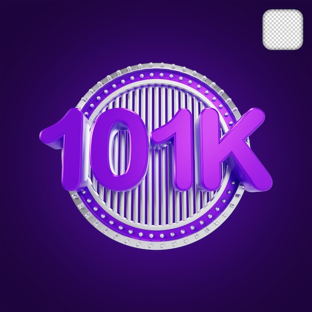 101k numeric with stage 3d illustration