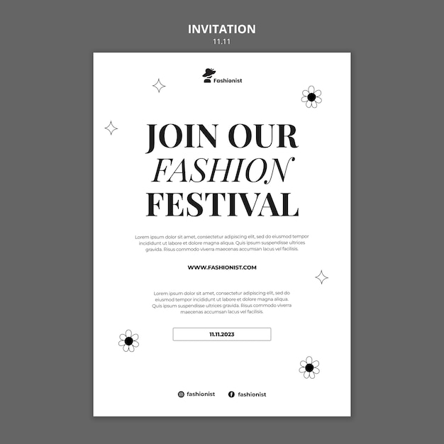 PSD 11.11 flash sale invitation template