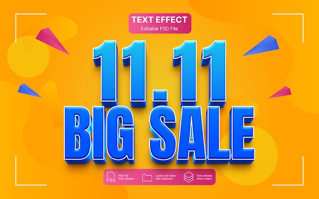 11 День продажи Текстовый эффект