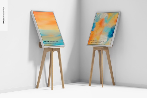 11:14 portrait art canvas mockup