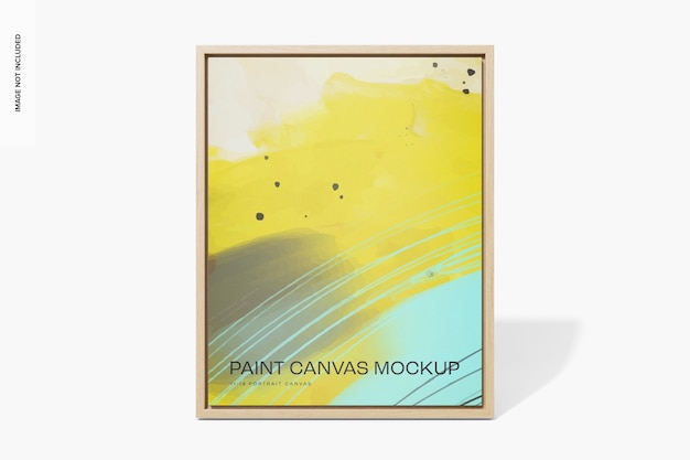 11:14 portrait canvas mockup, front view