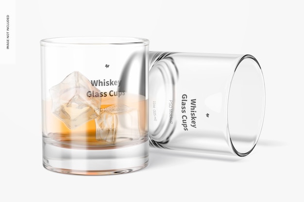 11 oz whiskey glass cups mockup