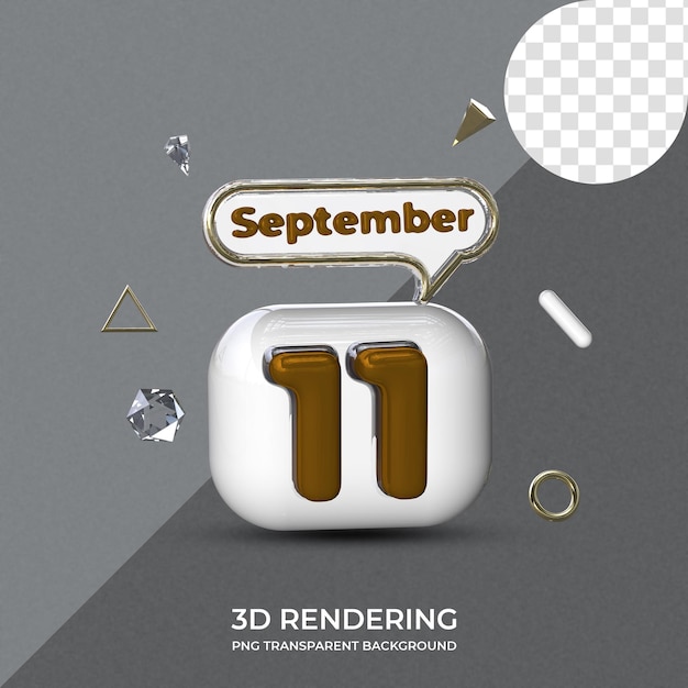 11 september poster sjabloon 3d-rendering